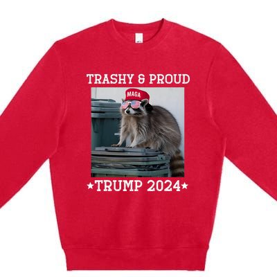 Trump’S Supporters Garbage Joe Biden Trashy And Proud Trump Premium Crewneck Sweatshirt