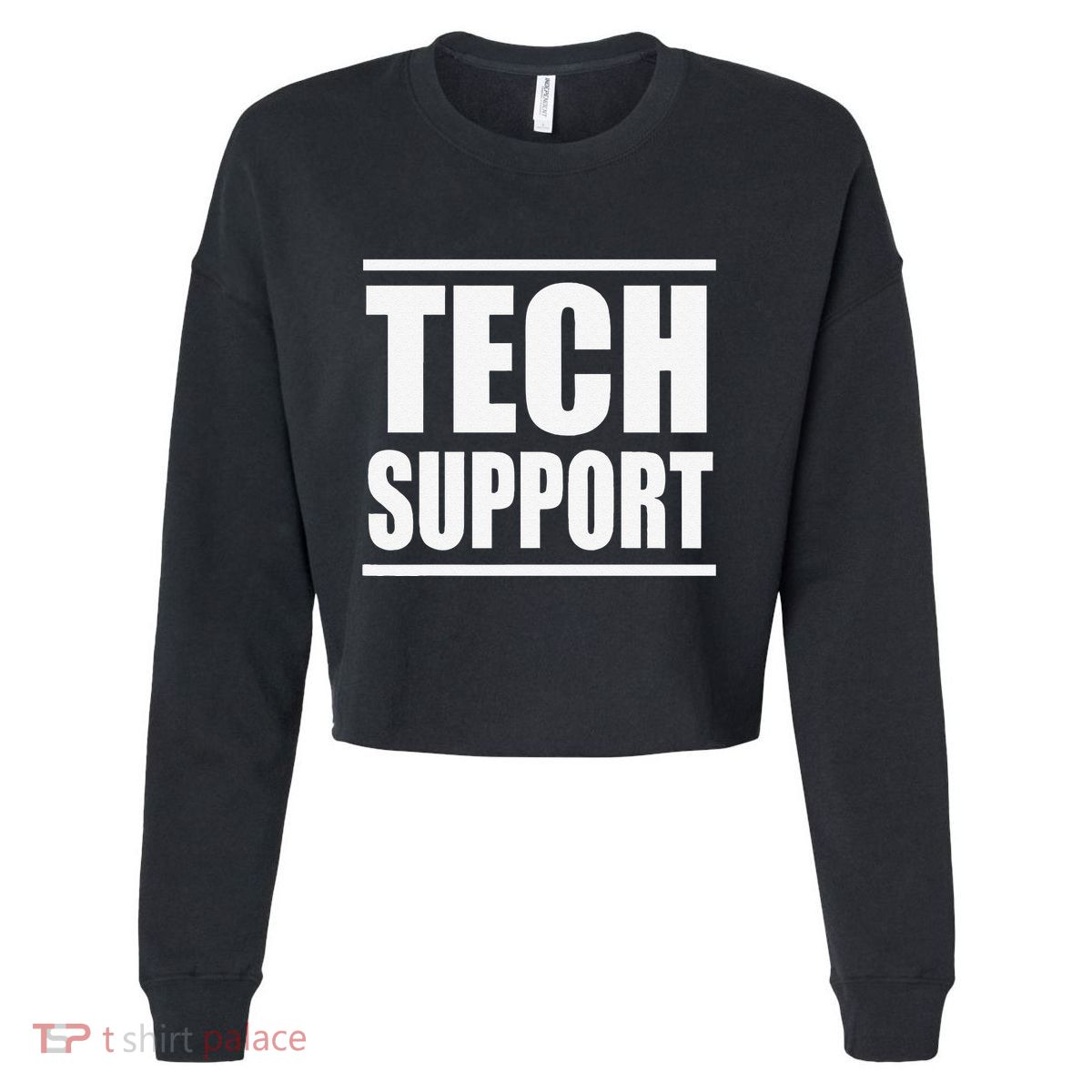 Tech Support Gift Cropped Pullover Crew