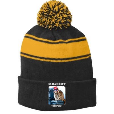 Trump’S Supporters Garbage Joe Biden Republican Garbage Crew Gift Stripe Pom Pom Beanie