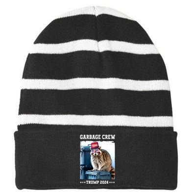 Trump’S Supporters Garbage Joe Biden Republican Garbage Crew Gift Striped Beanie with Solid Band