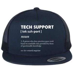 Tech Supporcool Gift Tech Support Gift Flat Bill Trucker Hat