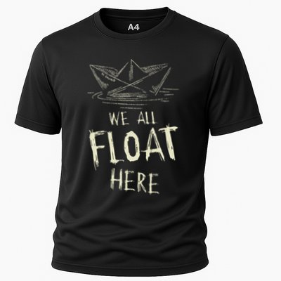 The Ss Georgie Paper Boat We All Float Here Quote Performance Shirt