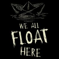 The Ss Georgie Paper Boat We All Float Here Quote Backpack
