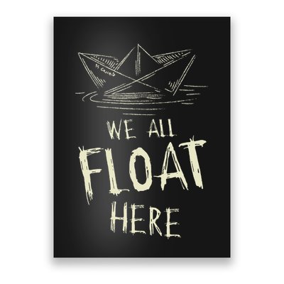 The Ss Georgie Paper Boat We All Float Here Quote Poster
