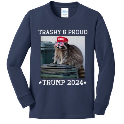 Trump’S Supporters Garbage Joe Biden Trashy And Proud Trump Kids Long Sleeve Shirt