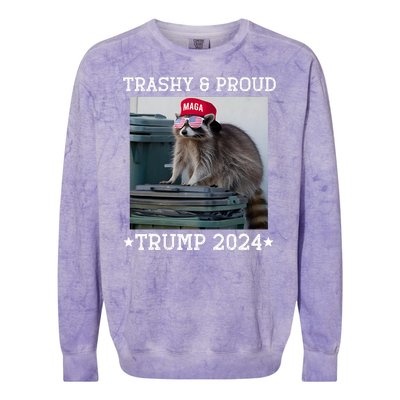 Trump’S Supporters Garbage Joe Biden Trashy And Proud Trump Colorblast Crewneck Sweatshirt