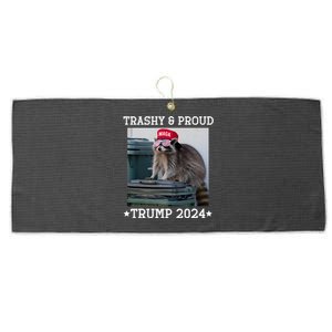 Trump’S Supporters Garbage Joe Biden Trashy And Proud Trump Large Microfiber Waffle Golf Towel