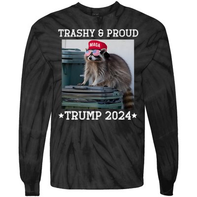 Trump’S Supporters Garbage Joe Biden Trashy And Proud Trump Tie-Dye Long Sleeve Shirt