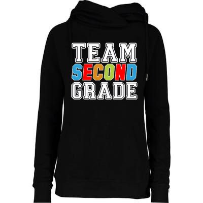 Team Second Grade Womens Funnel Neck Pullover Hood