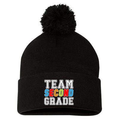 Team Second Grade Pom Pom 12in Knit Beanie