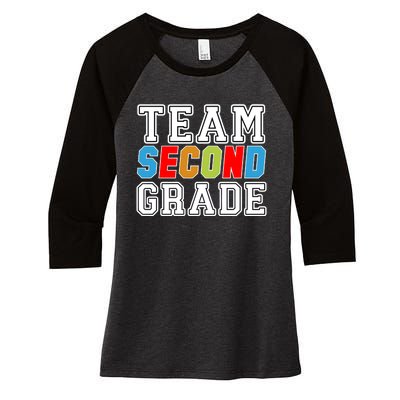 Team Second Grade Women's Tri-Blend 3/4-Sleeve Raglan Shirt