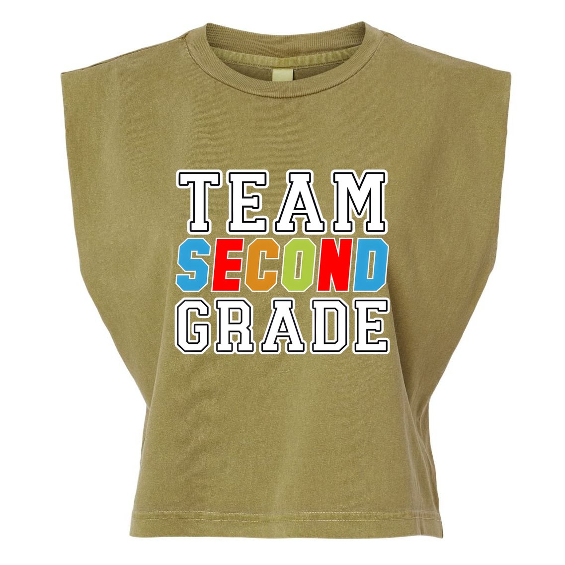 Team Second Grade Garment-Dyed Women's Muscle Tee