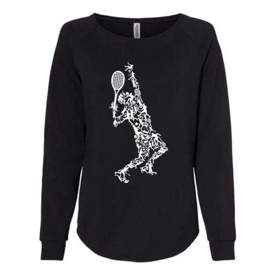 Tennis Silhouette Gift Womens California Wash Sweatshirt