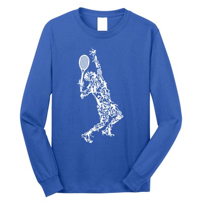 Tennis Silhouette Gift Long Sleeve Shirt