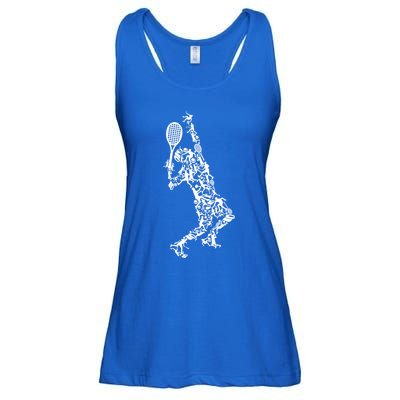 Tennis Silhouette Gift Ladies Essential Flowy Tank