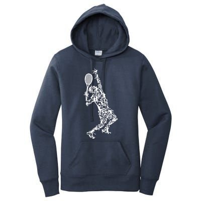 Tennis Silhouette Gift Women's Pullover Hoodie