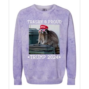 Trump’S Supporters Garbage Joe Biden Trashy And Proud Trump Colorblast Crewneck Sweatshirt