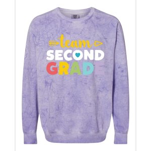 Team Second Grade Cool Gift 2Nd Student Teacher First Day Colorblast Crewneck Sweatshirt