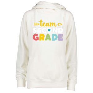 Team Second Grade Cool Gift 2Nd Student Teacher First Day Womens Funnel Neck Pullover Hood