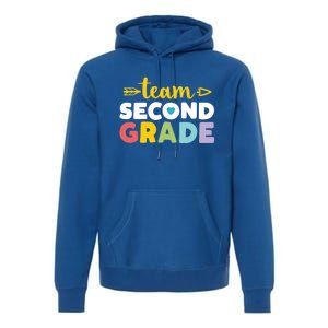 Team Second Grade Cool Gift 2Nd Student Teacher First Day Premium Hoodie