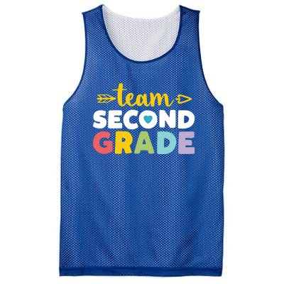 Team Second Grade Cool Gift 2Nd Student Teacher First Day Mesh Reversible Basketball Jersey Tank