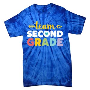 Team Second Grade Cool Gift 2Nd Student Teacher First Day Tie-Dye T-Shirt