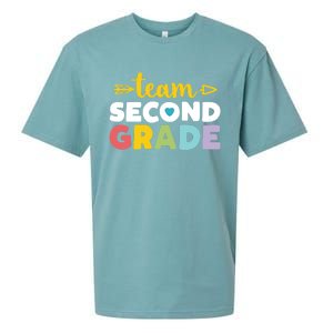 Team Second Grade Cool Gift 2Nd Student Teacher First Day Sueded Cloud Jersey T-Shirt