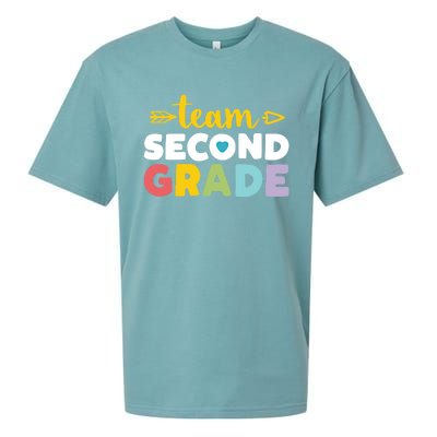 Team Second Grade Cool Gift 2Nd Student Teacher First Day Sueded Cloud Jersey T-Shirt