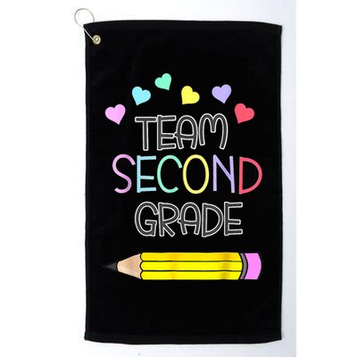 Team Second Grade Pencil Back To School Teacher Student Gift Golf Towel