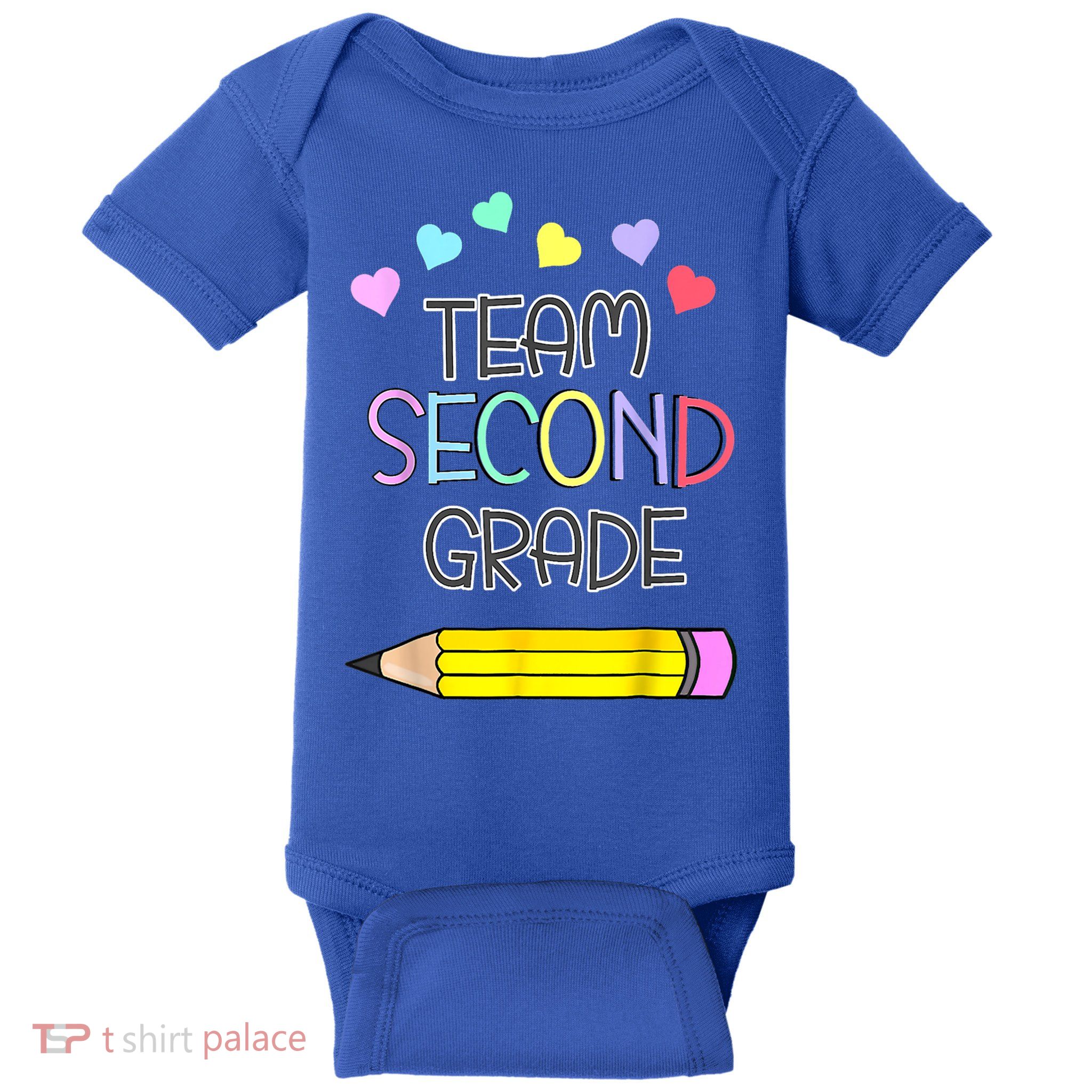 Team Second Grade Pencil Back To School Teacher Student Gift Baby Bodysuit
