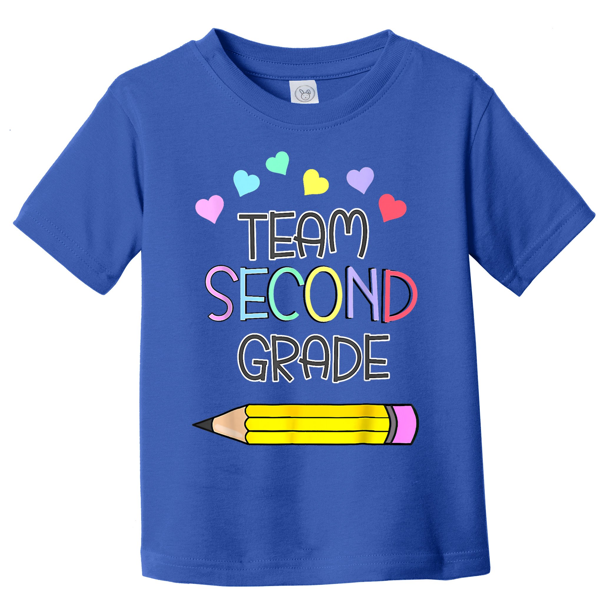 Team Second Grade Pencil Back To School Teacher Student Gift Toddler T-Shirt