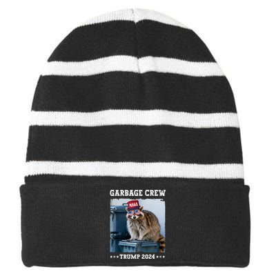 Trump’S Supporters Garbage Joe Biden Republican Garbage Crew Striped Beanie with Solid Band