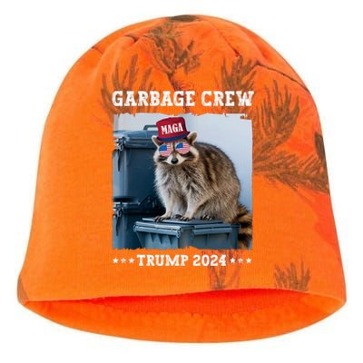 Trump’S Supporters Garbage Joe Biden Republican Garbage Crew Kati - Camo Knit Beanie