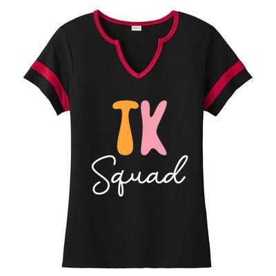 Tk Squad Groovy Vintage First Day Of School Teacher Students Meaningful Gift Ladies Halftime Notch Neck Tee