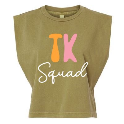 Tk Squad Groovy Vintage First Day Of School Teacher Students Meaningful Gift Garment-Dyed Women's Muscle Tee