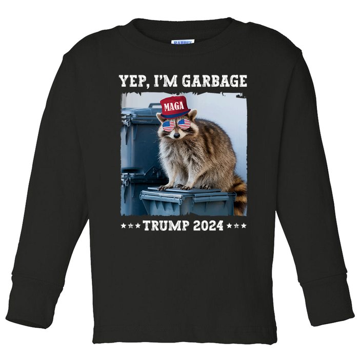 Trump’S Supporters Garbage Joe Biden Republican Trump 2024 Toddler Long Sleeve Shirt