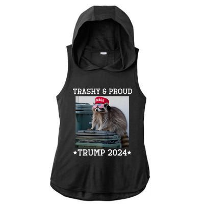 Trump’S Supporters Garbage Joe Biden Trashy And Proud Trump Ladies PosiCharge Tri-Blend Wicking Draft Hoodie Tank