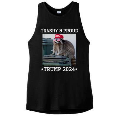 Trump’S Supporters Garbage Joe Biden Trashy And Proud Trump Ladies PosiCharge Tri-Blend Wicking Tank