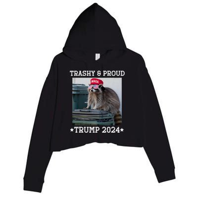 Trump’S Supporters Garbage Joe Biden Trashy And Proud Trump Crop Fleece Hoodie