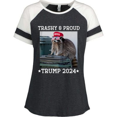 Trump’S Supporters Garbage Joe Biden Trashy And Proud Trump Enza Ladies Jersey Colorblock Tee