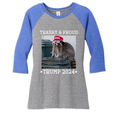 Trump’S Supporters Garbage Joe Biden Trashy And Proud Trump Women's Tri-Blend 3/4-Sleeve Raglan Shirt