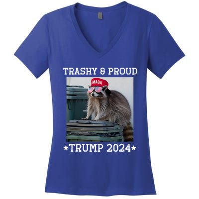 Trump’S Supporters Garbage Joe Biden Trashy And Proud Trump Women's V-Neck T-Shirt