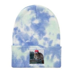 Trump’S Supporters Garbage Joe Biden Trashy And Proud Trump Tie Dye 12in Knit Beanie