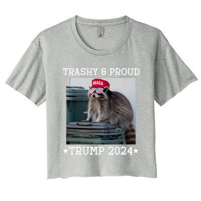 Trump’S Supporters Garbage Joe Biden Trashy And Proud Trump Women's Crop Top Tee