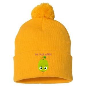 The Sour Grape Essential Pom Pom 12in Knit Beanie