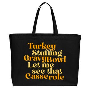 Turkey Stuffing Gravy Bowl Let Me See That Casserole Funny Cotton Canvas Jumbo Tote