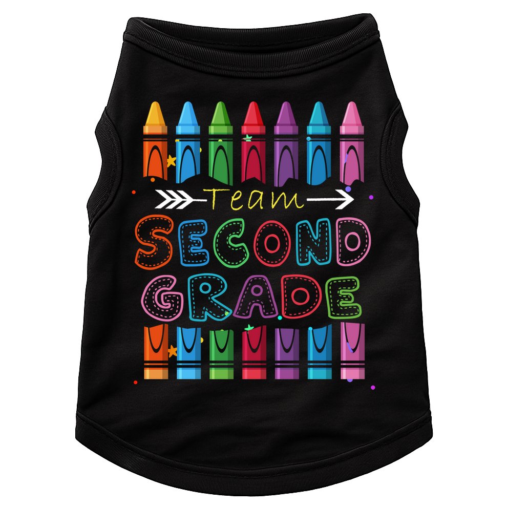 Team Second Grade Welcome Back To School Second Grade Funny Gift Doggie Tank
