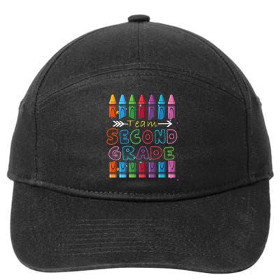 Team Second Grade Welcome Back To School Second Grade Funny Gift 7-Panel Snapback Hat