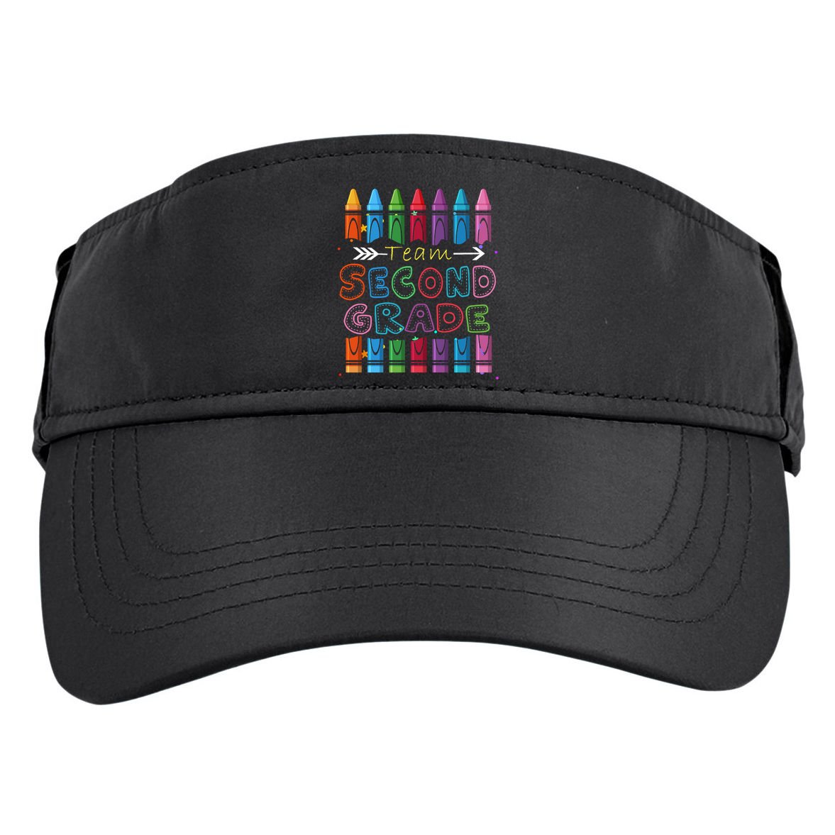 Team Second Grade Welcome Back To School Second Grade Funny Gift Adult Drive Performance Visor