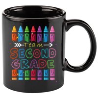 Team Second Grade Welcome Back To School Second Grade Funny Gift 11oz C Handle Ceramic Mug